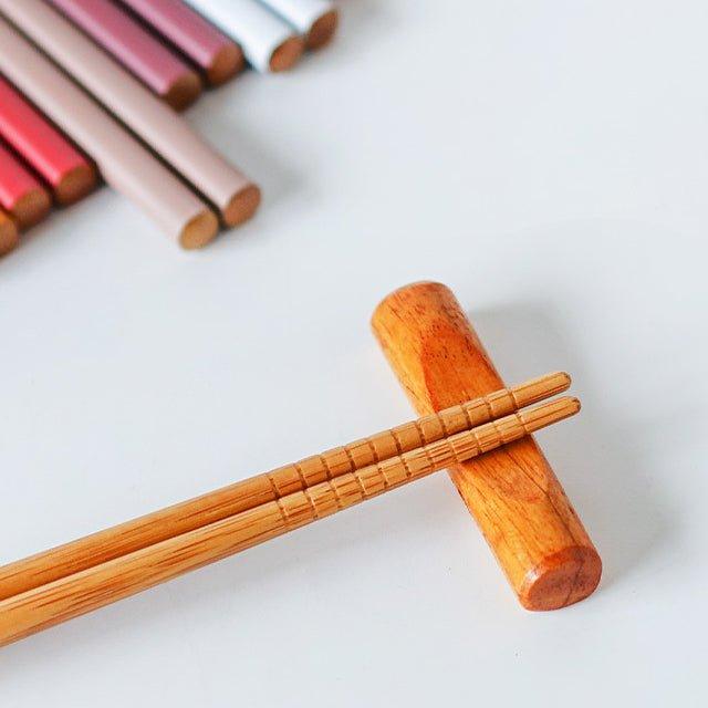 Bamboo Chopsticks Set of 6 Pairs – Multi-Color Gift Box