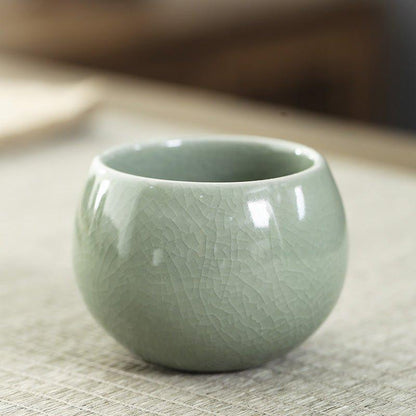 Ceramic Tea Cup Set of 5 – Handcrafted Rounded Teacups