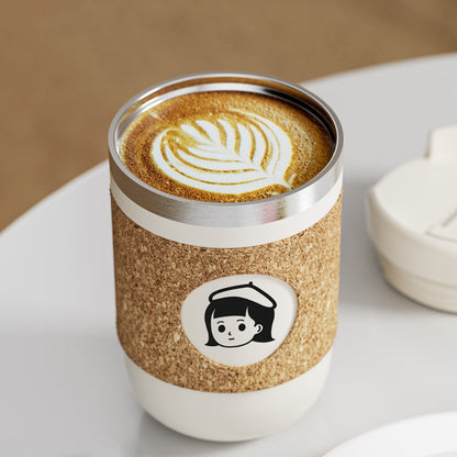 Travel Coffee Cup Stainless Steel | Leather Sleeve Tumbler