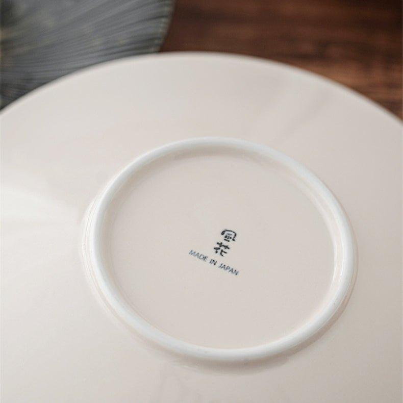 Mino Ware Ceramic Plates – Textured Wrinkled Pottery