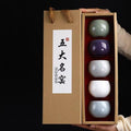 Ceramic Tea Cup Set of 5 – Handcrafted Rounded Teacups