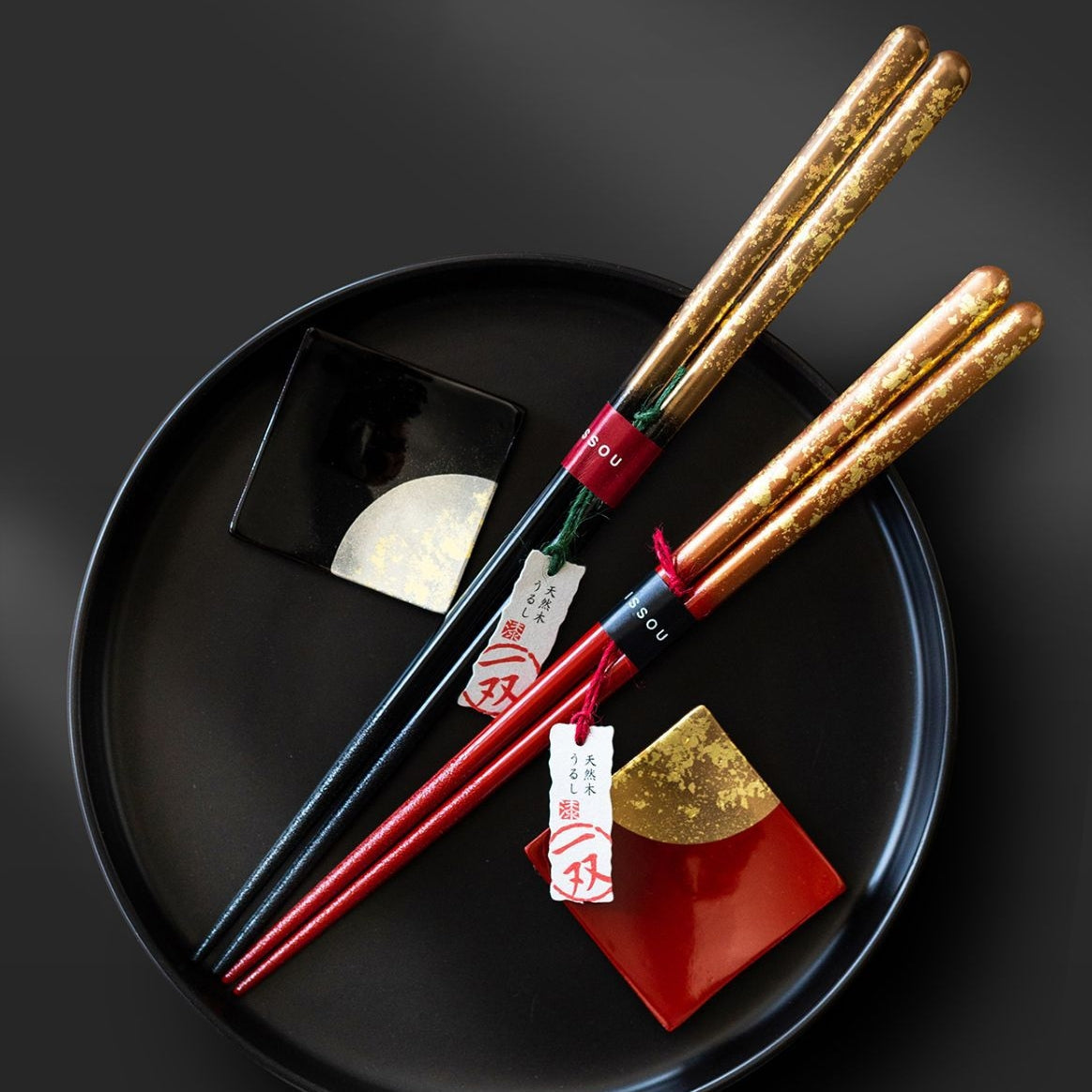 ISSOU Auspicious Clouds Wooden Chopsticks Wedding Gift His Hers