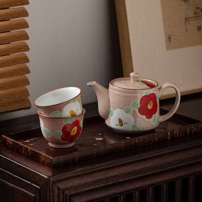 Tea Set Arita Ware Ceramic Hana Floral Hand-Painted Japanese Porcelain Teapot Teacup Gift Box Made in Japan