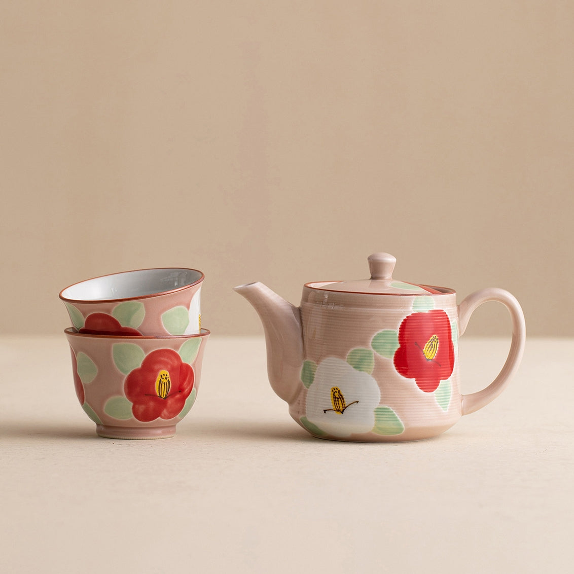 Tea Set Arita Ware Ceramic Hana Floral Hand-Painted Japanese Porcelain Teapot Teacup Gift Box Made in Japan