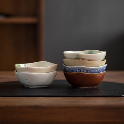 Ceramic Condiment Dish Set of 6 – Mino Ware Wabi Sabi