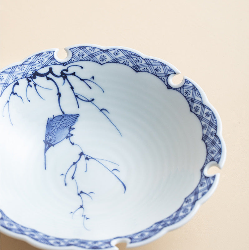 Japanese Ceramic Plate – Arita Ware Edanagi Blue Bird
