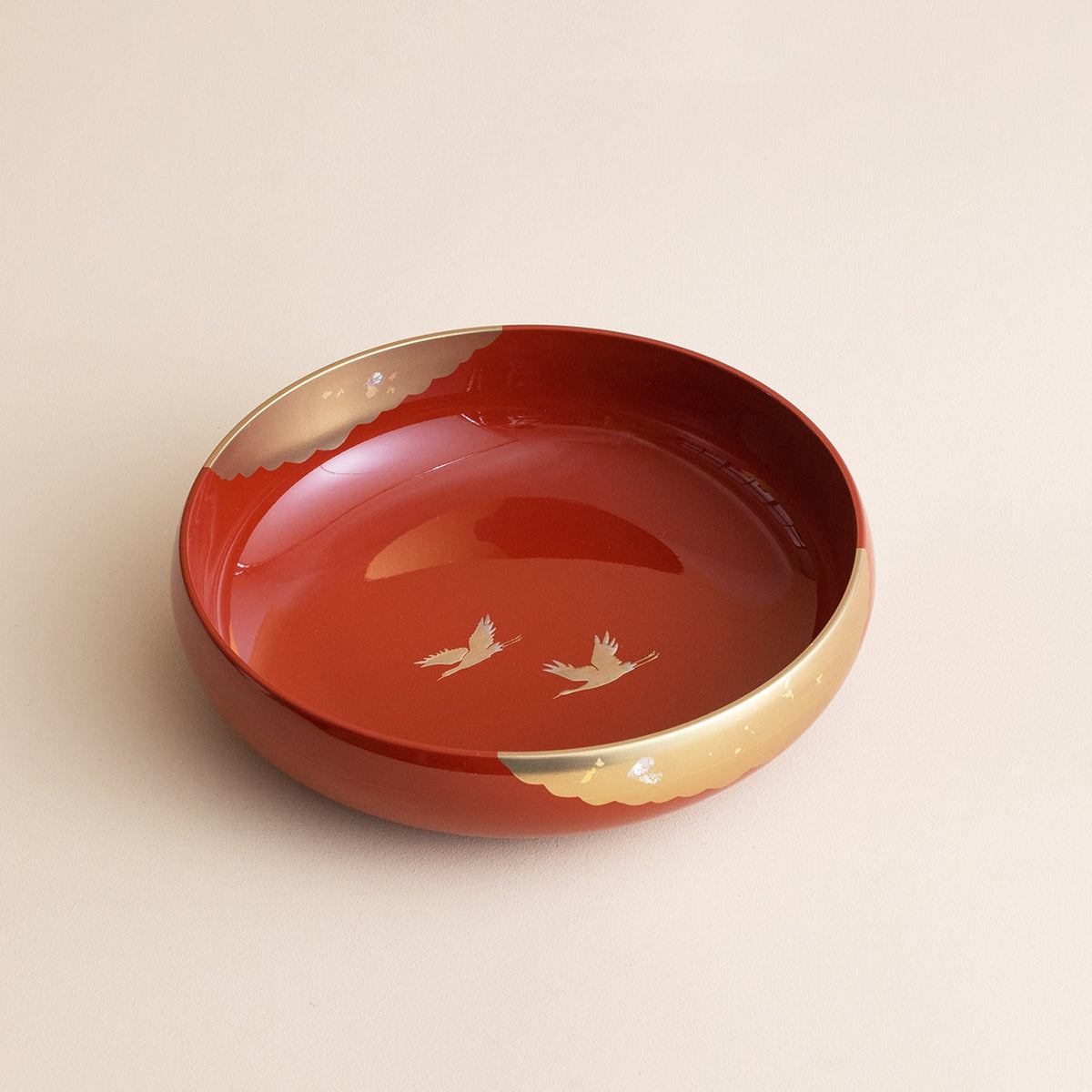 Japanese Lacquer Bowl | Crane Yamanaka Shikki Handcrafted Resin Bowl