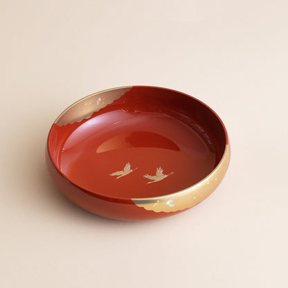 Japanese Lacquer Bowl | Crane Yamanaka Shikki Handcrafted Resin Bowl