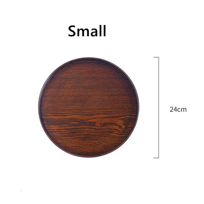 Willow Wood Tray Japanese Circular Round Serving Small Medium Large Moon