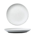 Ceramic Round Dinner Plate – Matte Black White Gold Rim
