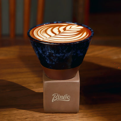 Ceramic Coffee Cup with Stand – Artisan Glaze Cone Mug