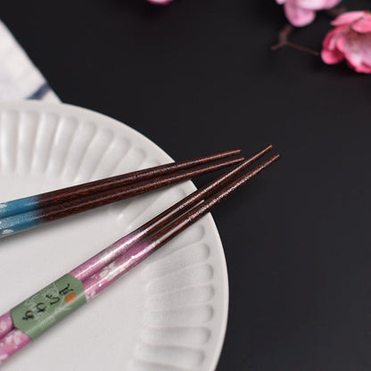 Chopsticks Wedding Gift Set | Japanese Sakura Handcrafted Wood Couples Chopsticks