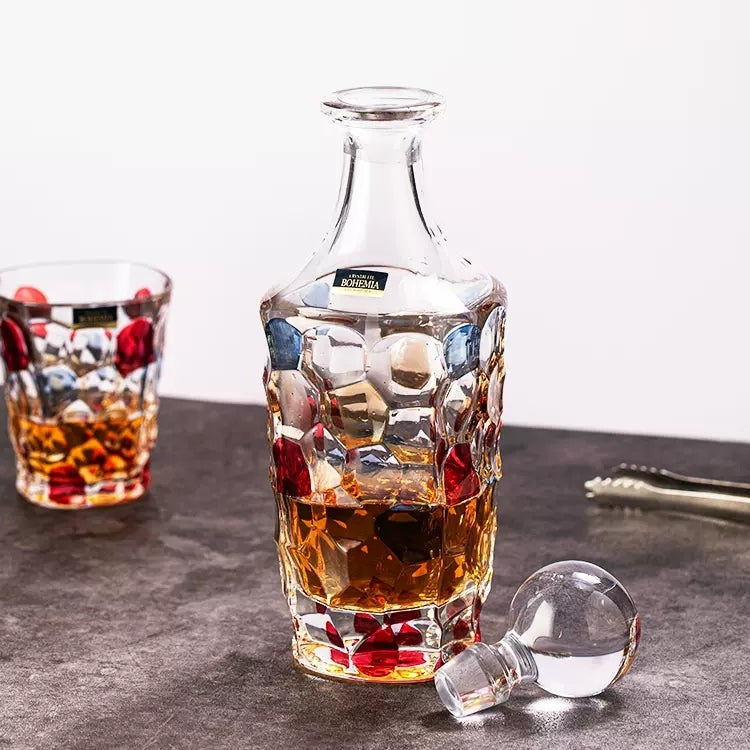 Crystal Whisky Decanter Set – Bohemia Radiant Spectrum Bohemian Glass