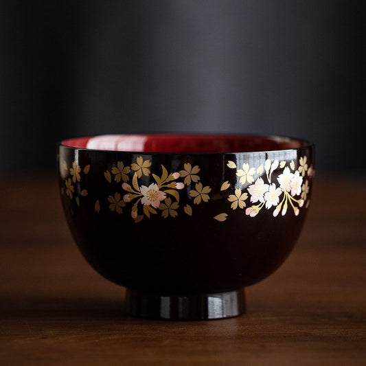 Japanese Lacquer Bowl Set Sakura | Yamanaka Shikki