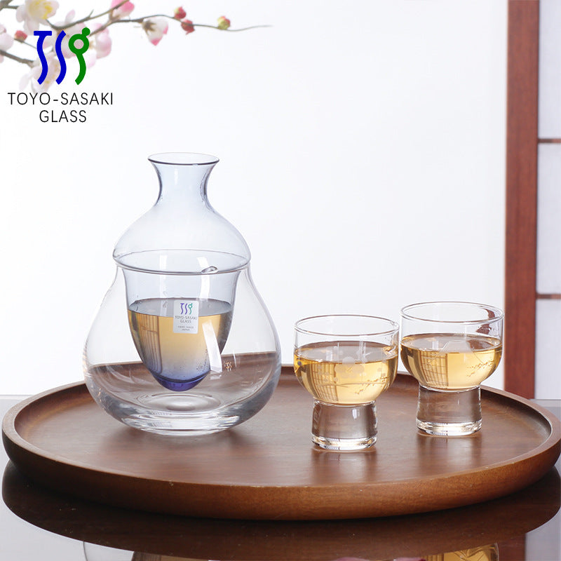 Sake Set Japanese Crystal Glass Decanter Gift Set – Sori Yanagi