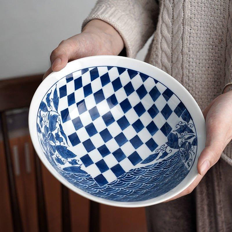 Ramen Bowl | Japanese Mino Ware Imari Handcrafted Imperial Ceramic Bowl