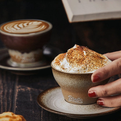 Coffee Cup and Saucer Set – Handcrafted Glazed Ceramic