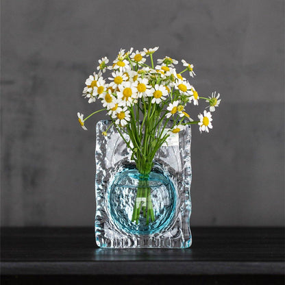 Glass Vase | Ocean Heart Handcrafted Japanese Art Glass Home Decor