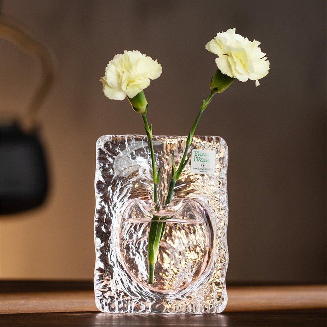 Glass Vase | Ocean Heart Handcrafted Japanese Art Glass Home Decor