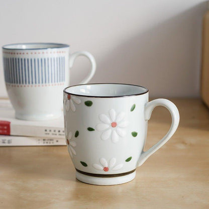 Tea Cup | Japanese Hand-Painted Ceramic Glazed Nature Design Teacup