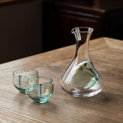Sake Set Gold Foil Starlight | Handcrafted Japanese Glass