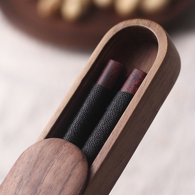 Japanese Chopsticks – Wood with Decorative Thread & Wooden Box