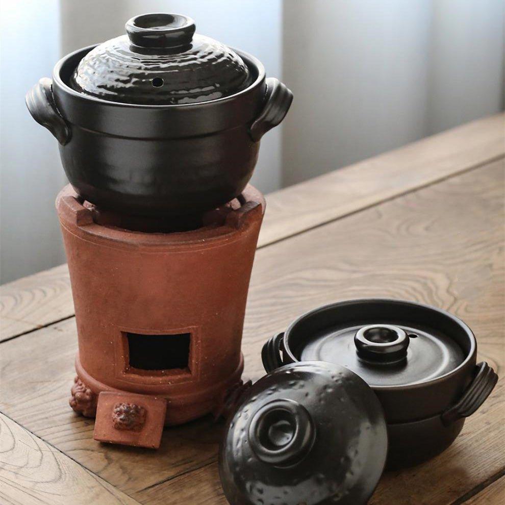 Clay Pot Mini Earthenware Cooking Pot Single Serving Japanese Donabe Soup Stew Rice Pot Small Claypot