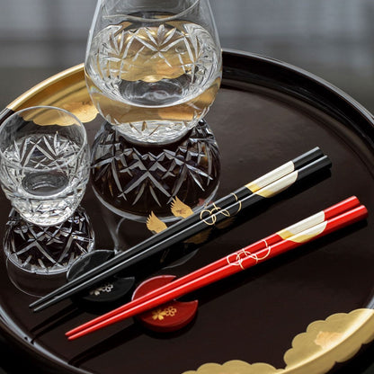 ISSOU Moon Blossom Wooden Chopsticks Wedding Gift Set His Hers