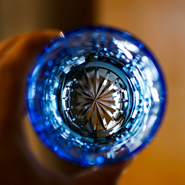Whiskey Glass Octagonal Chrysanthemum | Edo Kiriko Cut Crystal Barware