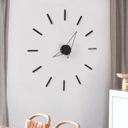 Wooden Wall Clock Backdrop Decor Modern Minimalist Wood Wall Clock Gold Silver Walnut Living Room Home Decor