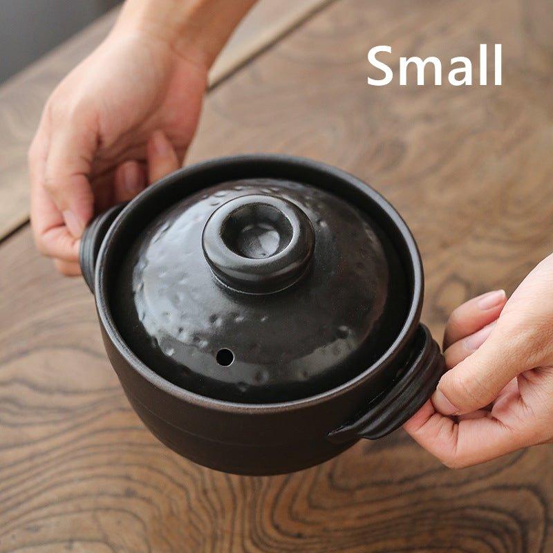 Clay Pot Mini Earthenware Cooking Pot Single Serving Japanese Donabe Soup Stew Rice Pot Small Claypot