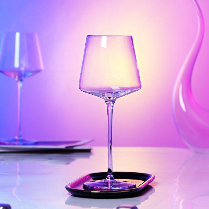 Burgundy Wine Glass – Minimalist Crystal Large Bowl Stem