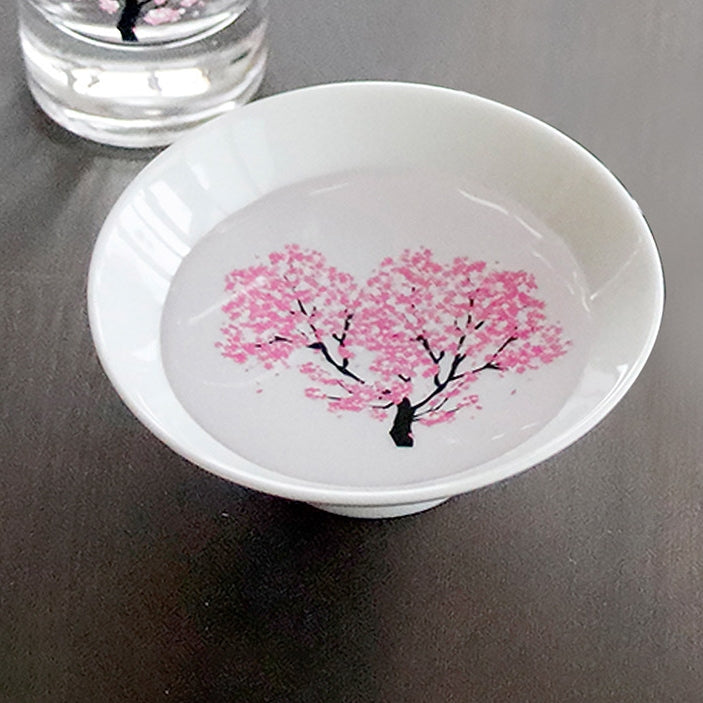 Sake Cup Set – Mino Ware Color-Changing Sakura Ceramic