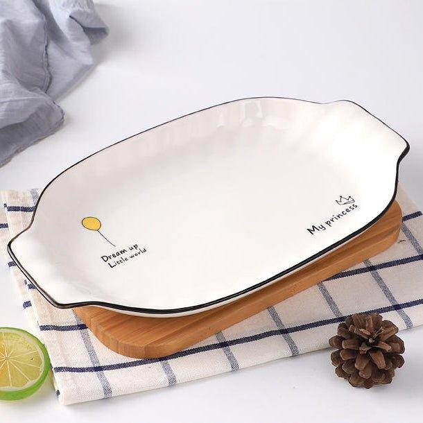 Ceramic Breakfast Plate – Cute Illustrated Honeymoon Gift