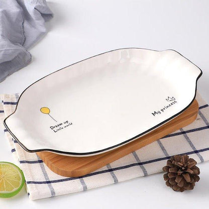 Ceramic Breakfast Plate – Cute Illustrated Honeymoon Gift