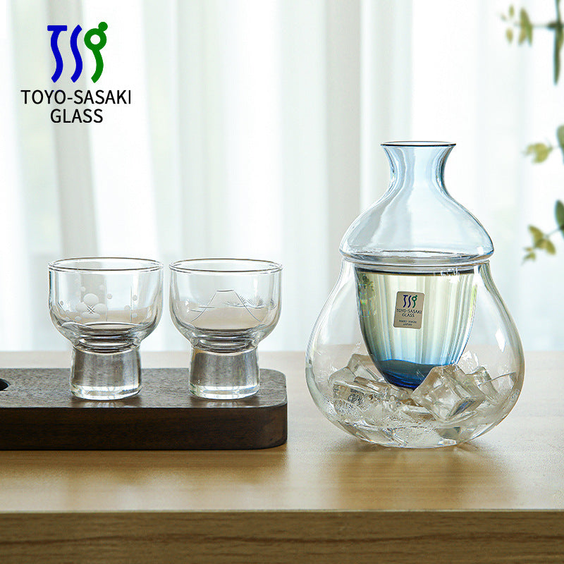 Sake Set Japanese Crystal Glass Decanter Gift Set – Sori Yanagi