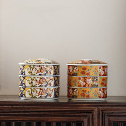 Jubako Box | Japanese Hasami Ware Handcrafted Ceramic Tiered Bento Gift Box