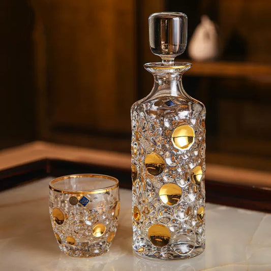 Crystal Whisky Decanter Set – Bohemia Lisboa Eleganza Bohemian Glass