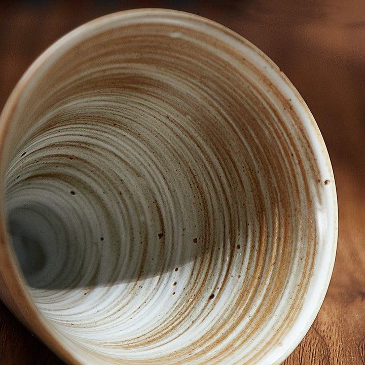 Coffee Cup Ceramic Cone Shape Handcrafted with Stand 4 Colors