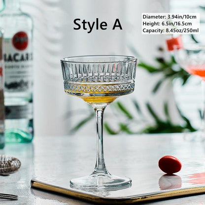 Martini Glasses Set of 2 – Patterned Cocktail Glassware
