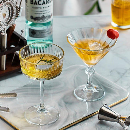 Martini Glasses Set of 2 – Patterned Cocktail Glassware