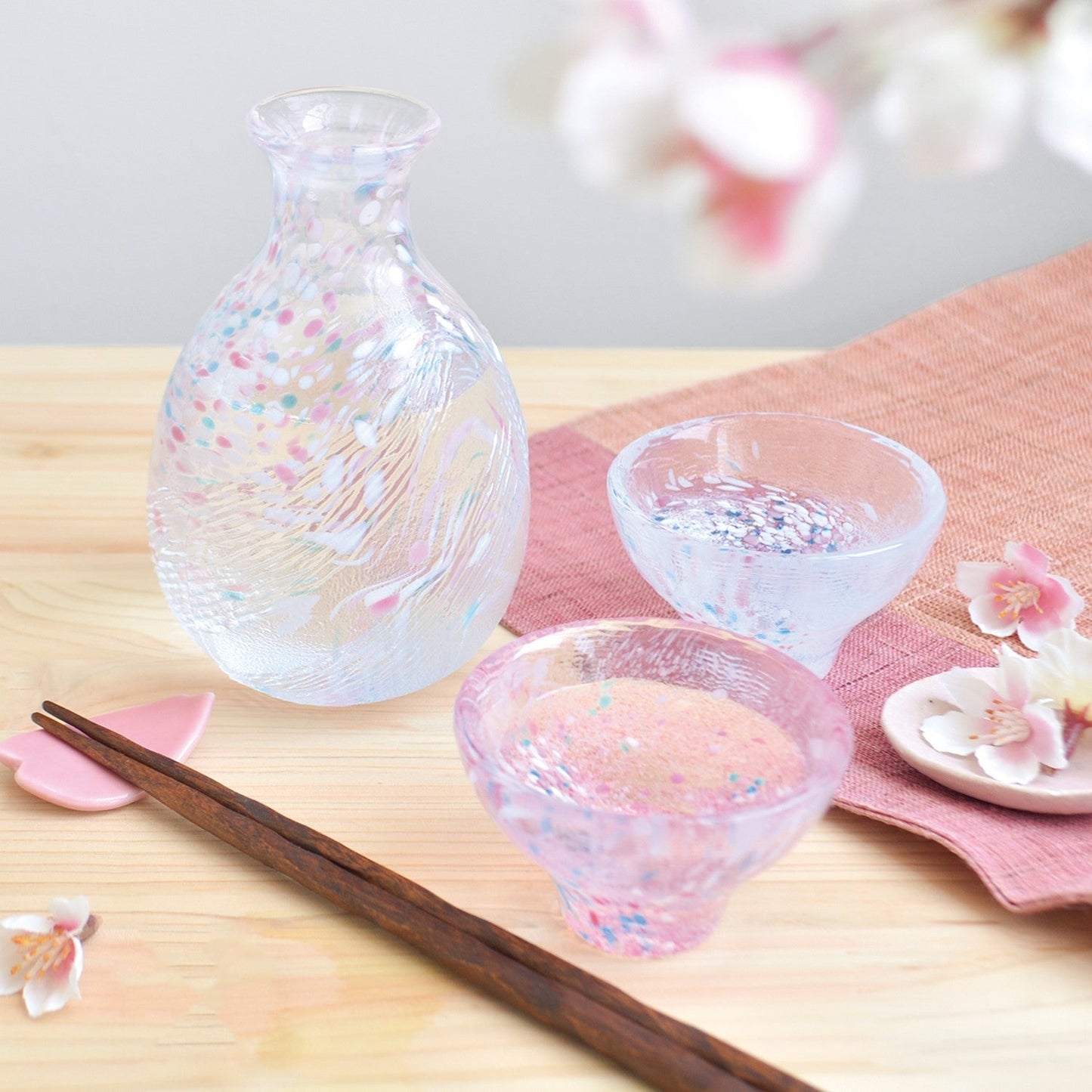 Sake Set Glass – Seasonal Handcrafted Flagon & Cup Collection