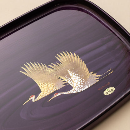 Gold Foil Lacquer Tray – Yamanaka Shikki Shiun Crane Tray