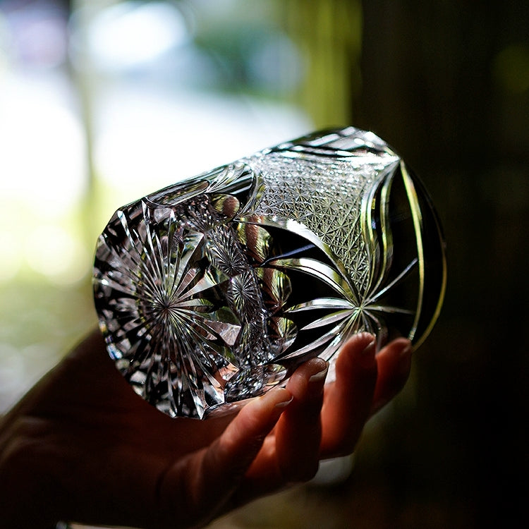 Whiskey Glass Edo Kiriko Lepidoptera – Japanese Cut Crystal Butterfly Tumbler