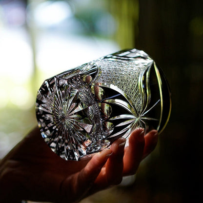 Whiskey Glass Edo Kiriko Lepidoptera – Japanese Cut Crystal Butterfly Tumbler