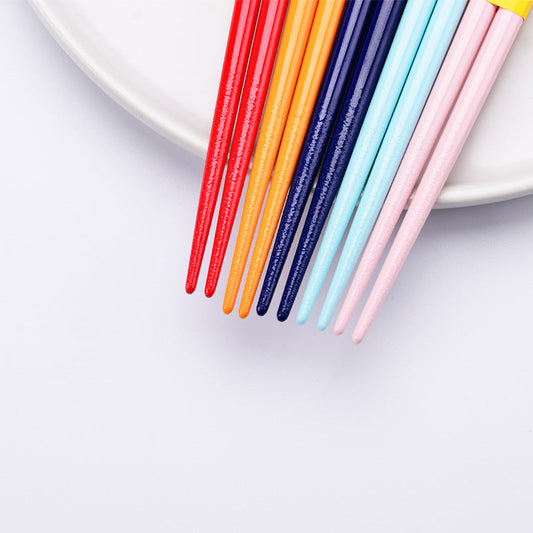 Kids Chopsticks Wooden Japanese Handcrafted Cartoon Kitten Frog Design Children Beginner Chopsticks