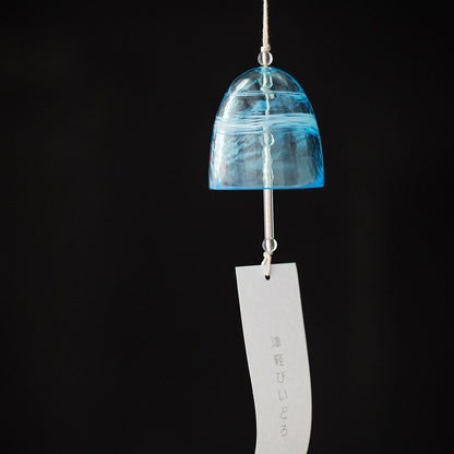 Glass Wind Chime Handcrafted Japanese Aderia Hand-Blown Hand-Painted Furin Home Decor Gift Made in Japan