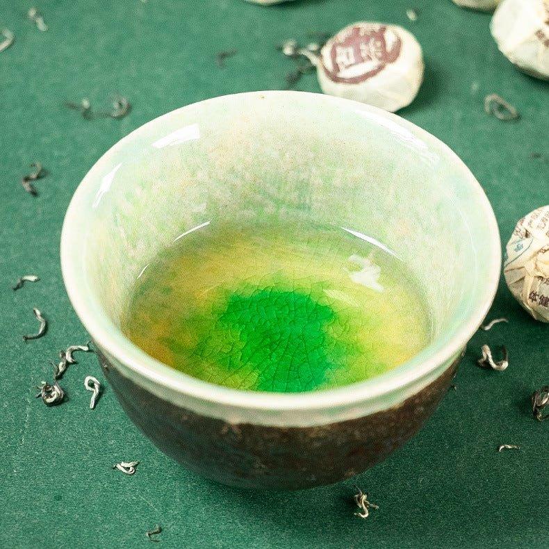 Tea Set | Japanese Mino Ware Jade Ceramic Teapot & 4 Cups Gift Set