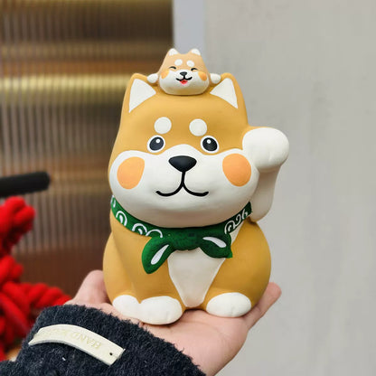 Japanese Shiba Inu Ceramic Coin Bank – Lucky Festive Gift
