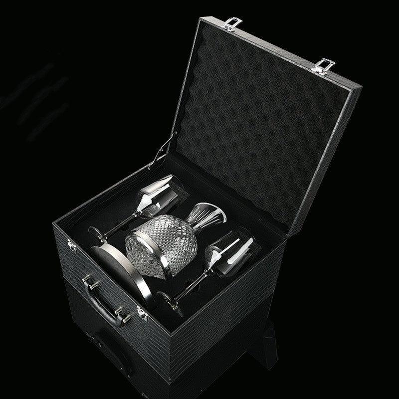 Wine Decanter – 360° Rotating Crystal Hand Blown Luxury